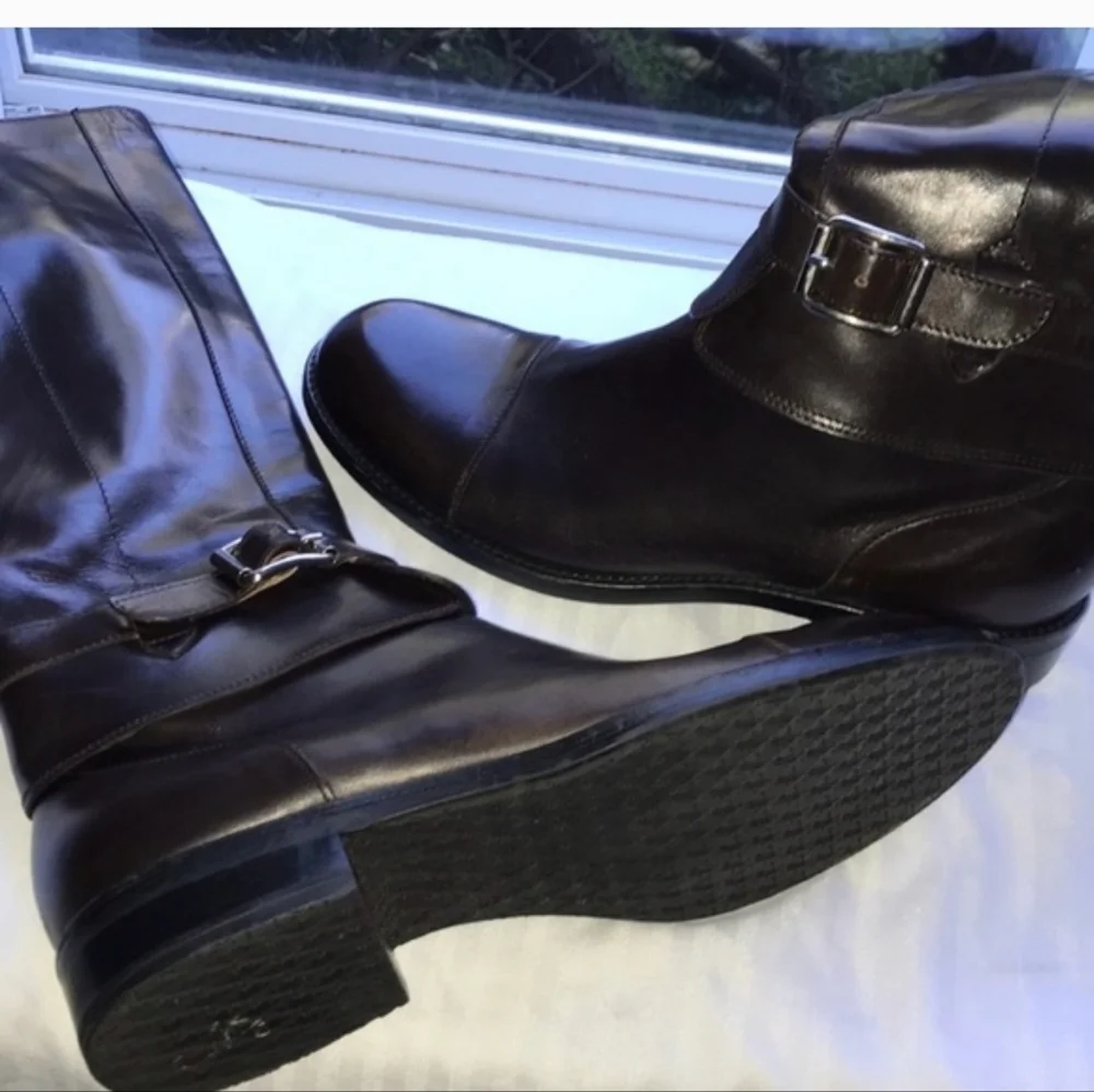 Giorgio Armani Dark Brown Riding Boots NWOB